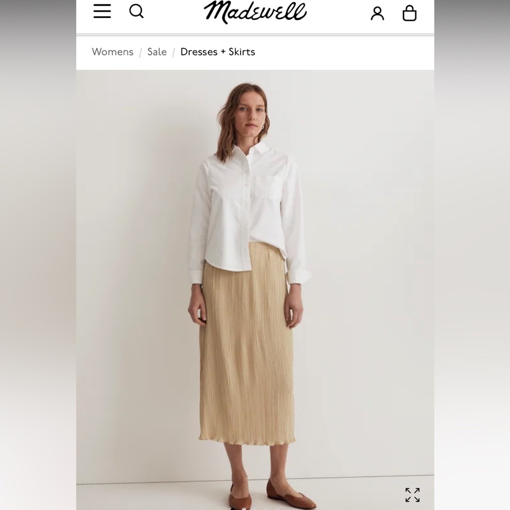 Madewell Pleated Midi Skirt